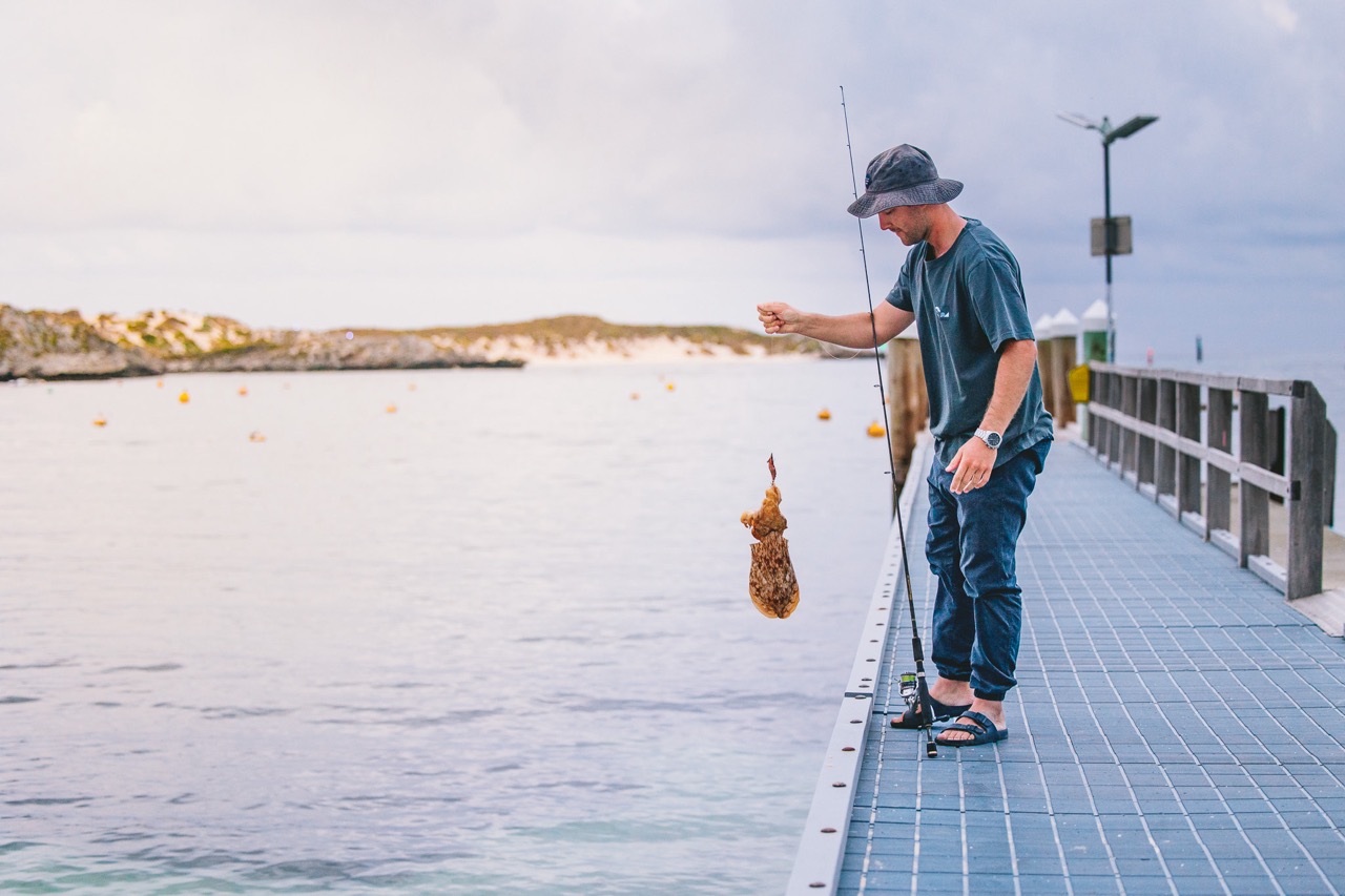 man fishing